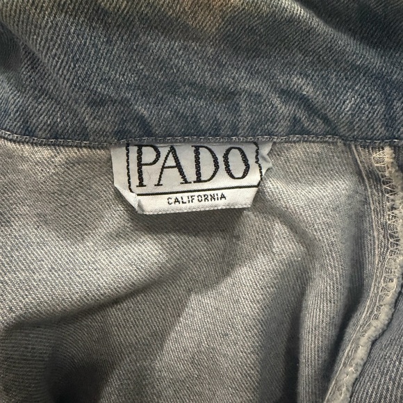 PADO California Vintage 1980s Studded Denim Bomber - Picture 11 of 12